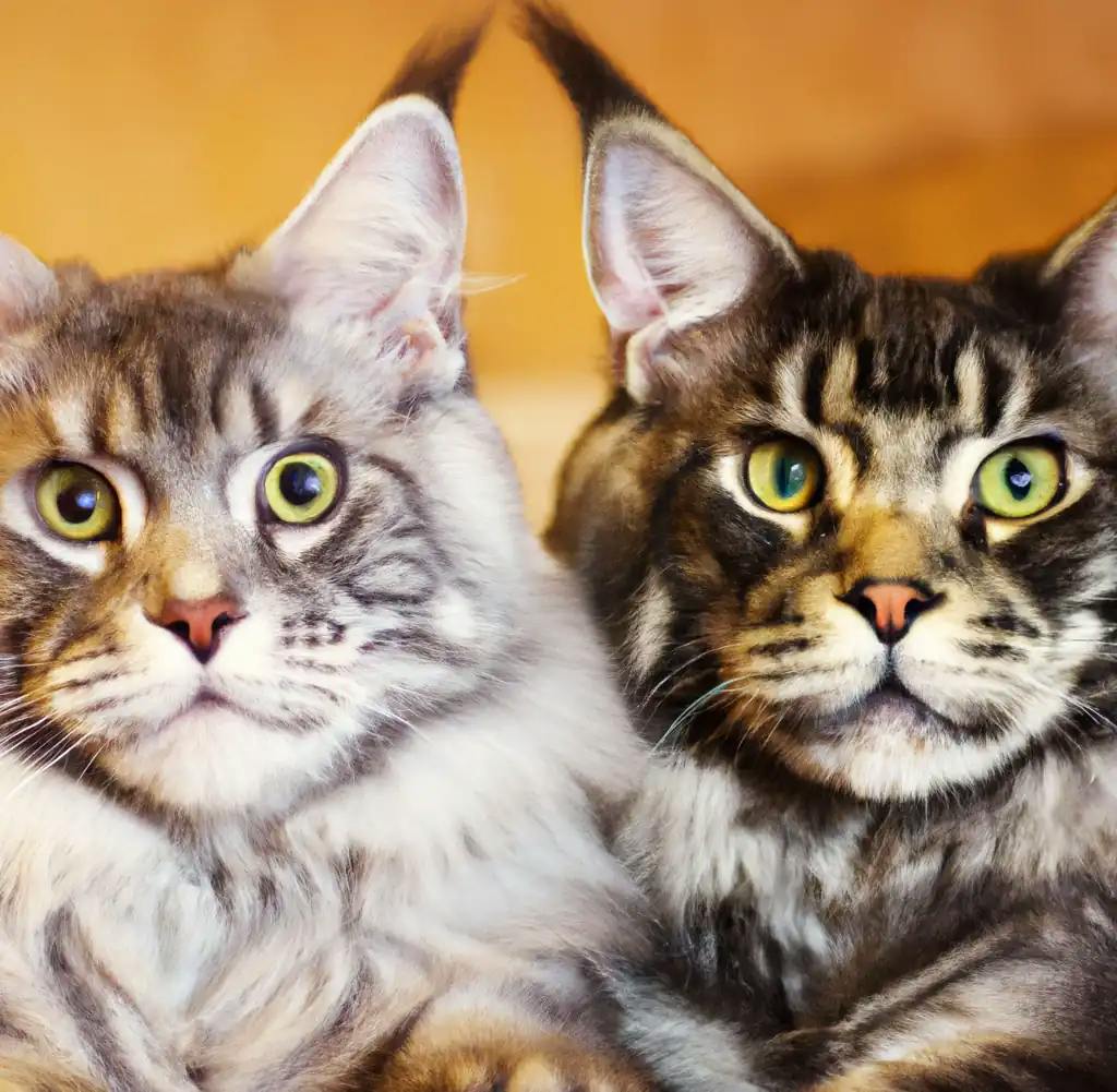 Two Maine Coon Cats