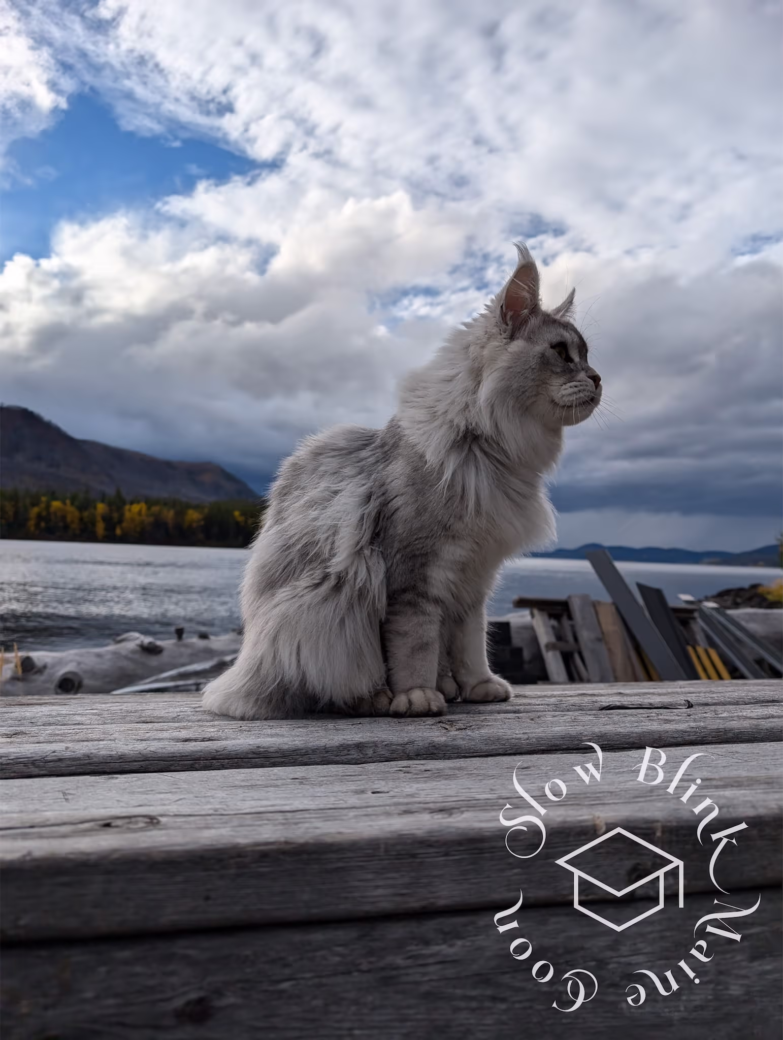 Customer Pictures of their Maine Coon Cats and Kittens who "Graduated" from SlowBlink MaineCoons > black high silver tabby male | tracy | oct 2024 10