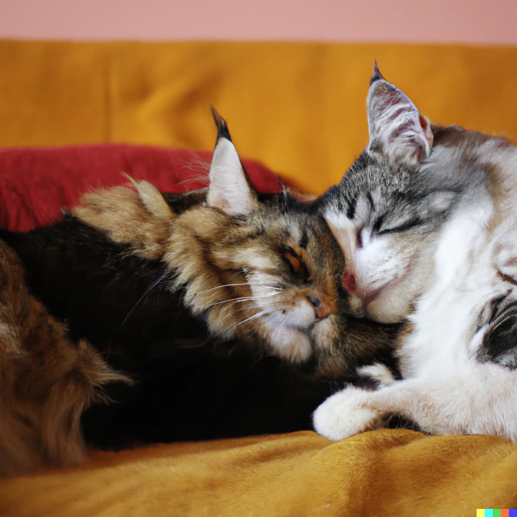 Maine Coon Cat and Norwegian Cat