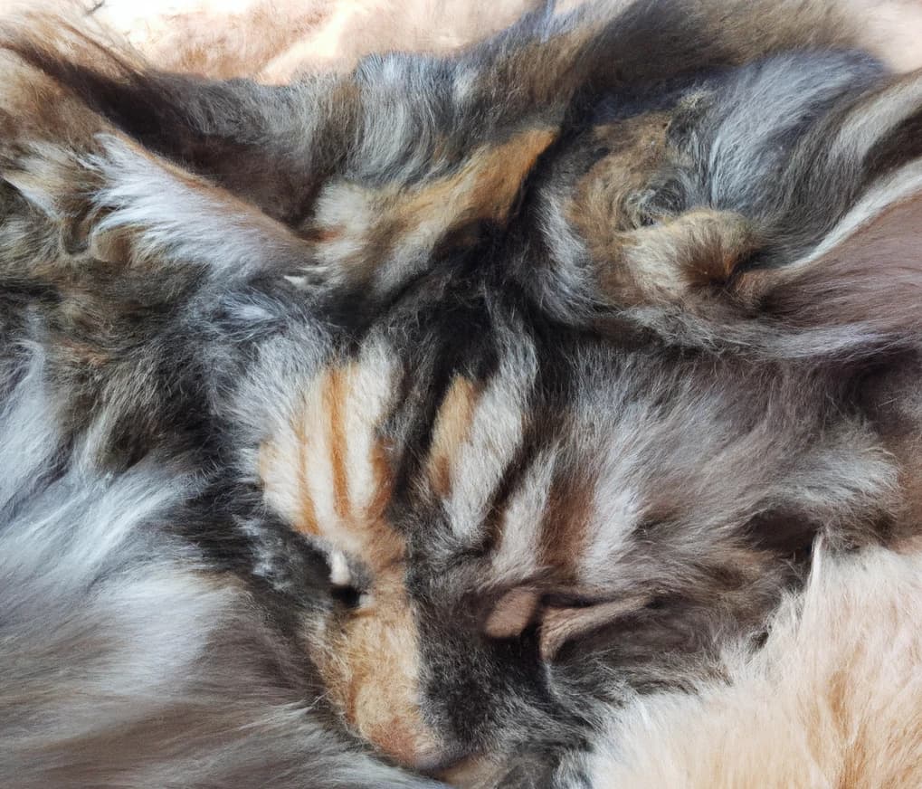 Sleeping Maine Coon